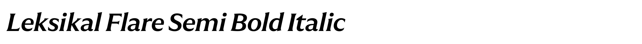Leksikal Flare Semi Bold Italic image